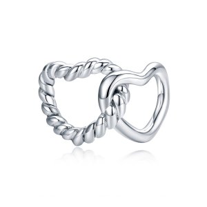 Charm Corações entrelaçados estilo Pandora - SCC1563