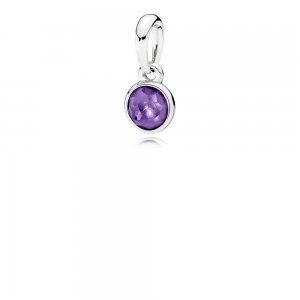 Charm Pendente PANDORA Gota de Ametista Sintética Fevereiro - 390396SAM