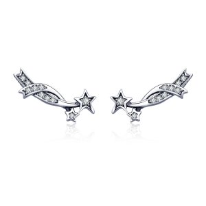 Brincos Petit Meteoro Brilhante estilo Pandora - SCE442 Brincos Petit Meteoro Brilhante estilo Pandora - SCE442