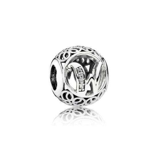 Charm PANDORA Alfabeto Vintage Letra W - 791867CZ  Clique na imagem para fechar