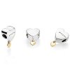 You & Me Heart Silver Charm berloques PANDORA With 14k