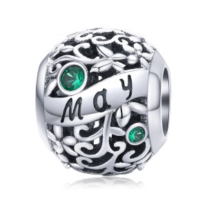 Charm May Birthstone estilo Pandora - SCC1385-5 Charm May Birthstone estilo Pandora - SCC1385-5