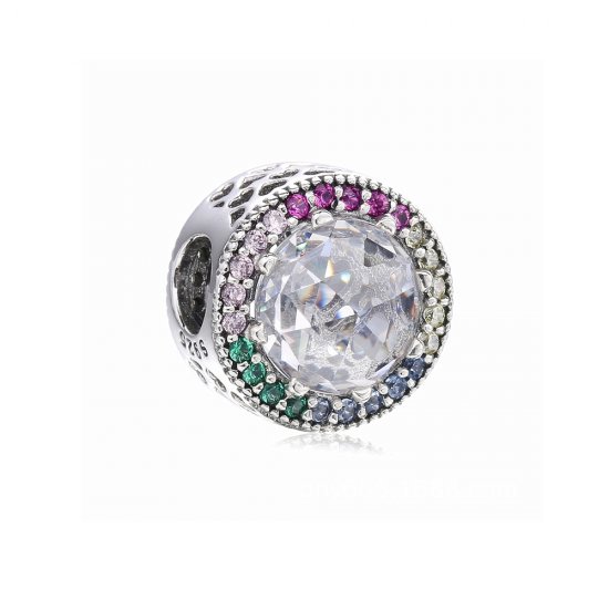Charm berloques Pandora de prata Corações radiantes  Clique na imagem para fechar