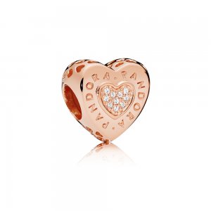 Charm ROSETM Coração PANDORA Signature - 787375CZ