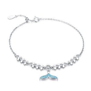 Pulseira Rabo De Peixe fundo estilo Pandora - SCB154 Pulseira Rabo De Peixe fundo estilo Pandora - SCB154