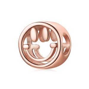 Charm Sorriso da sorte estilo Pandora Rosa - SCC1787 Charm Sorriso da sorte estilo Pandora Rosa - SCC1787