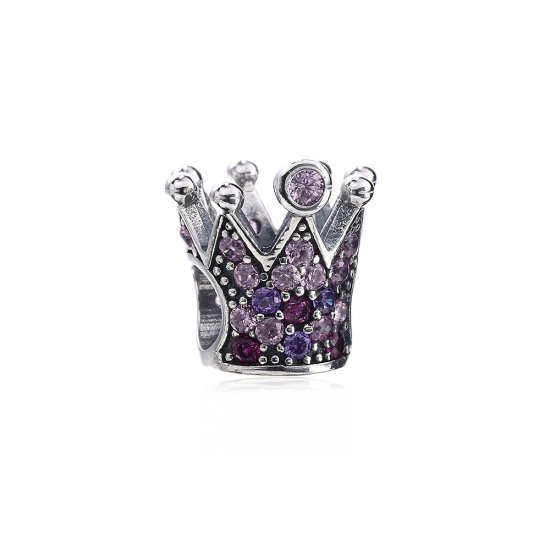 Charm berloques Pandora de prata Coroa  Clique na imagem para fechar