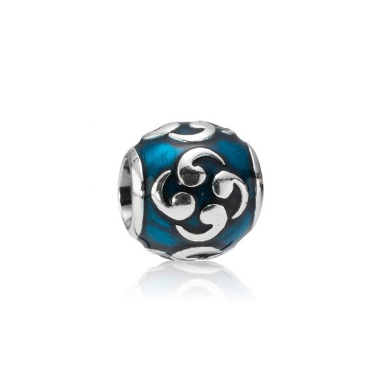 Charm PANDORA de Prata Esmaltado Turquesa - 790491EN08  Clique na imagem para fechar