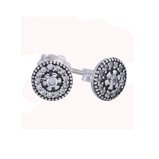Brincos Pandora de prata Elegância  Clique na imagem para fechar