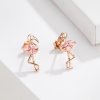 Brincos Petit Flamingos estilo Pandora Rose - BSE120