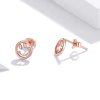 Brincos Petit Cara sorridente adorável estilo Pandora Rose - SCE1106