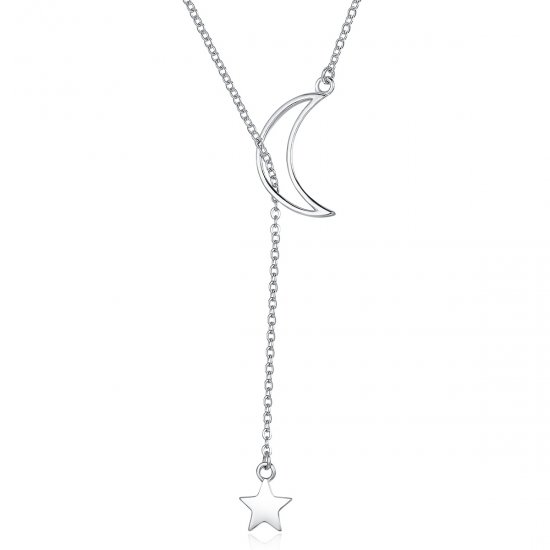 Colar Estrela e fada da lua estilo Pandora - SCN108  Clique na imagem para fechar