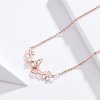 Colar Borboleta Dançante estilo Pandora Rose - BSN053