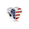 Charm Pandora de prata Disney, Mickey Americana Charm Pandora de prata Disney, Mickey Americana