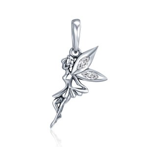 Charm Pendente Fada da Flor Branca estilo Pandora - SCC359
