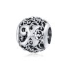 Charm Flores com orifícios, letra X estilo Pandora - SCC1444-X
