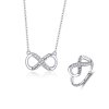 Conjunto de joias Dois tons Amor sem fim estilo Pandora - SET010 Conjunto de joias Dois tons Amor sem fim estilo Pandora - SET010