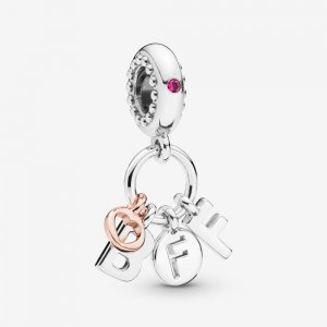 Charm Pendente Melhores Amigos Para Sempre Pandora Rose - 788165NCC Charm Pendente Melhores Amigos Para Sempre Pandora Rose - 788165NCC