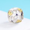Charm Dois tons Flores e borboletas estilo Pandora - SCC546