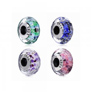 Conta PANDORA Murano Facetado Rosa - 791608 - Contas