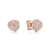 Brincos PANDORA Rose™ Nó do Amor - 280696CZ Brincos PANDORA Rose™ Nó do Amor - 280696CZ