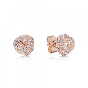 Brincos PANDORA Rose™ Nó do Amor - 280696CZ