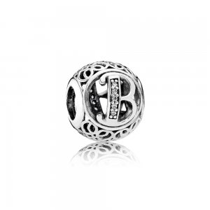 Charm PANDORA Alfabeto Vintage Letra B - 791846CZ Charm PANDORA Alfabeto Vintage Letra B - 791846CZ