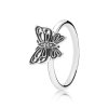 Openwork butterfly Anel PANDORA de Prata com Zircônia Cúbica