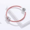 Bracelete Couro Joaninha estilo Pandora - SCB823