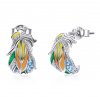 Brincos Petit Penas de Estilo estilo Pandora - SCE1128 Brincos Petit Penas de Estilo estilo Pandora - SCE1128