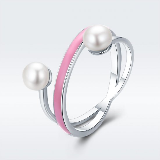 Anel Geometria Elegante estilo Pandora - SCR234  Clique na imagem para fechar