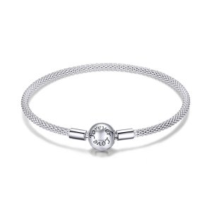 Bracelete estilo Pandora Rígido Amor para sempre - SCB105 Bracelete estilo Pandora Rígido Amor para sempre - SCB105
