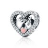 Charm Nossa promessa rosa para sempre estilo Pandora - SCC167