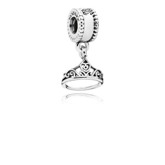 Pingente Pandora de prata Disney, Belle Tiara  Clique na imagem para fechar
