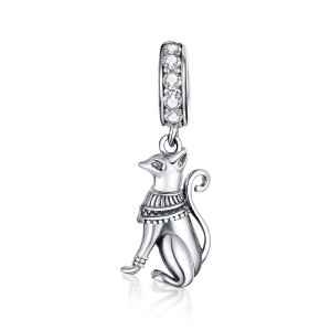 Charm Pendente Gato egípcio estilo Pandora - SCC1505 Charm Pendente Gato egípcio estilo Pandora - SCC1505