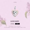Charm Pendente Dois tons Filhote de labrador estilo Pandora - SCC1611