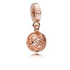 Charm PANDORA Rose Pendente Corações Harmônicos - 787255 Charm PANDORA Rose Pendente Corações Harmônicos - 787255