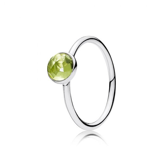 Anel PANDORA Gota De Peridoto - Agosto  Clique na imagem para fechar