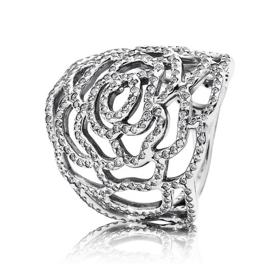 Anel PANDORA Grande Rosa Brilhante  Clique na imagem para fechar
