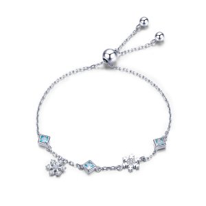 Pulseira Floco de neve dançando estilo Pandora - BSB001 Pulseira Floco de neve dançando estilo Pandora - BSB001