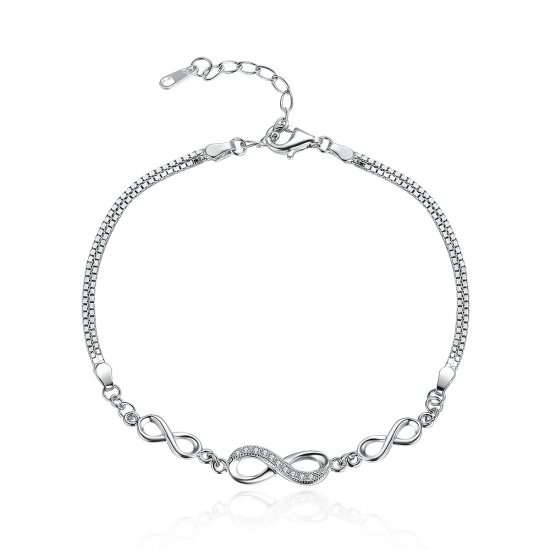 Pulseira Elegância sem fim estilo Pandora - SCB037  Clique na imagem para fechar