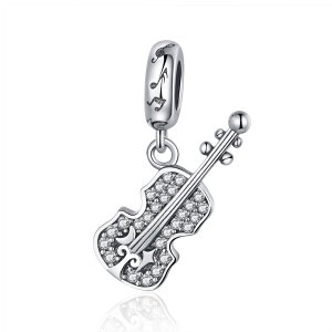 Charm Pendente Violino Pavé estilo Pandora - SCC1078