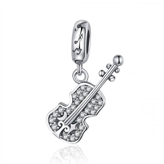 Charm Pendente Violino Pavé estilo Pandora - SCC1078  Clique na imagem para fechar