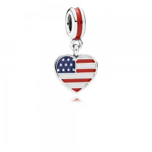 Charm PANDORA Coração Norte Americano Charm PANDORA Coração Norte Americano