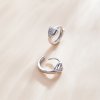 Brinco Argolas Amor brilhante estilo Pandora - SCE1109