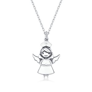 Colar Anjo de branco life Pandora - SCN425 Colar Anjo de branco life Pandora - SCN425