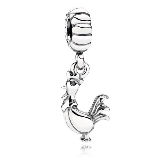 Pingente Pandora de prata Galo  Clique na imagem para fechar