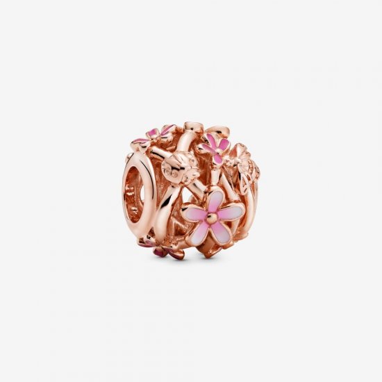 Charm Vazado Pandora Rose™ Margaridas Pink - 788772C01  Clique na imagem para fechar