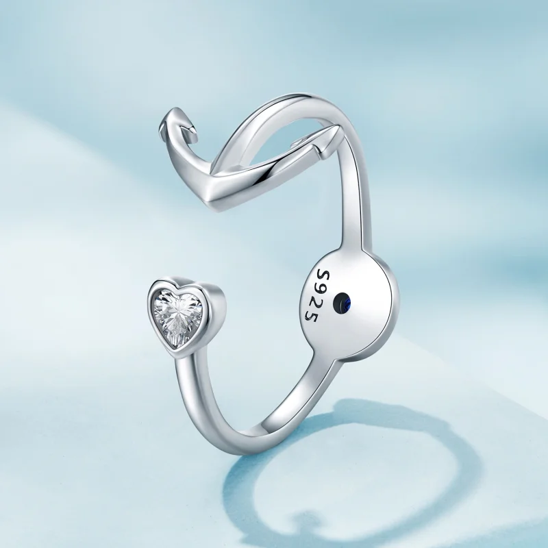 (imagem para) Anel Aberto Bússola e Âncora Estilo Pandora - SCR935 - Visualizar 2