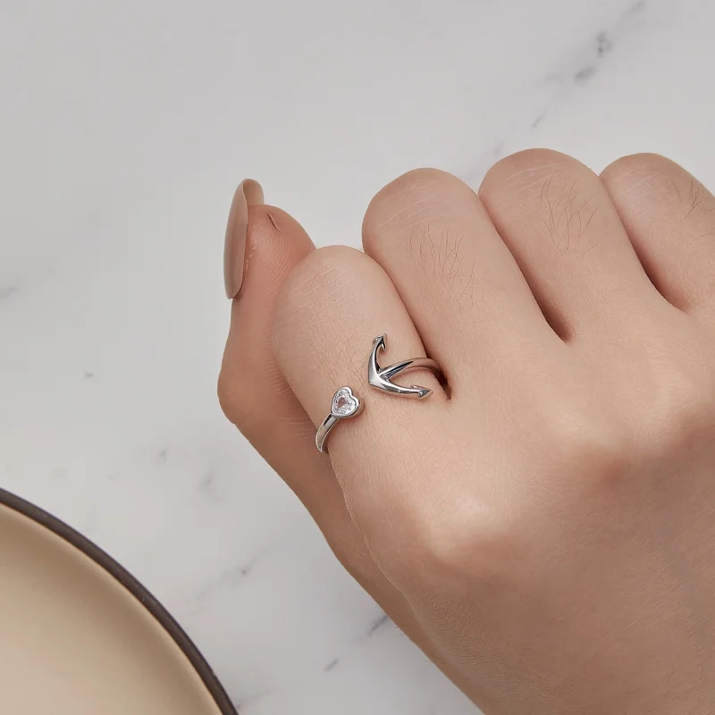 (imagem para) Anel Aberto Bússola e Âncora Estilo Pandora - SCR935 - Visualizar 8